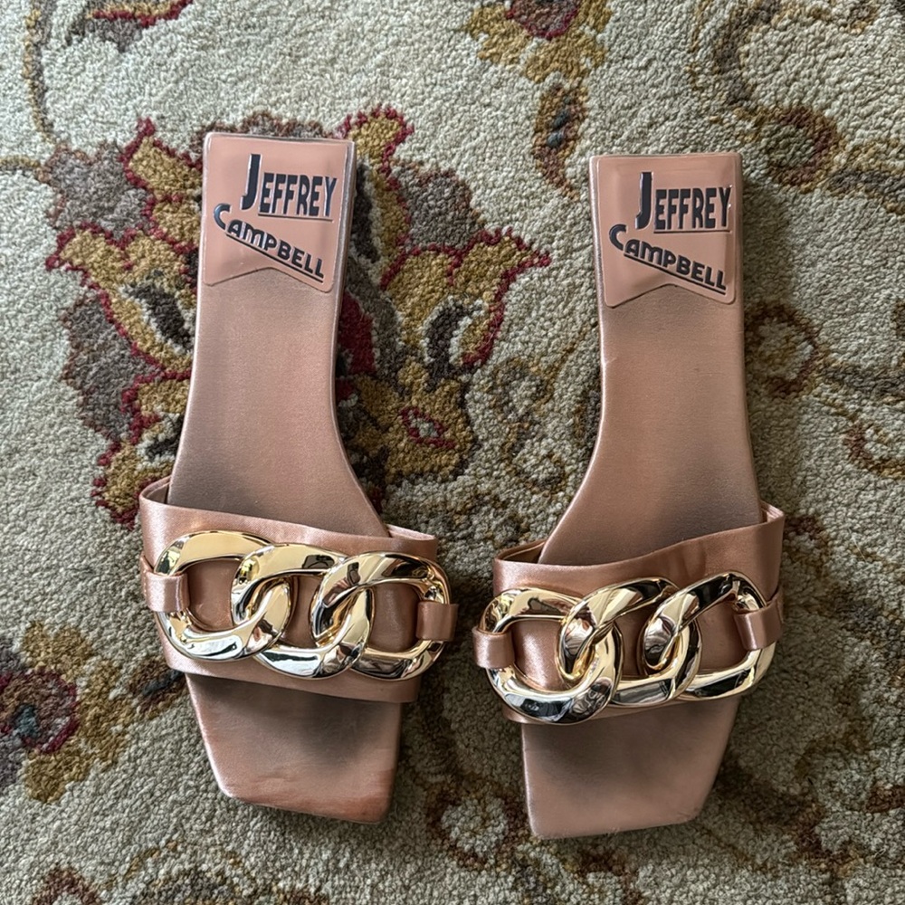 Jeffrey Campbell Danae Rose gold flats